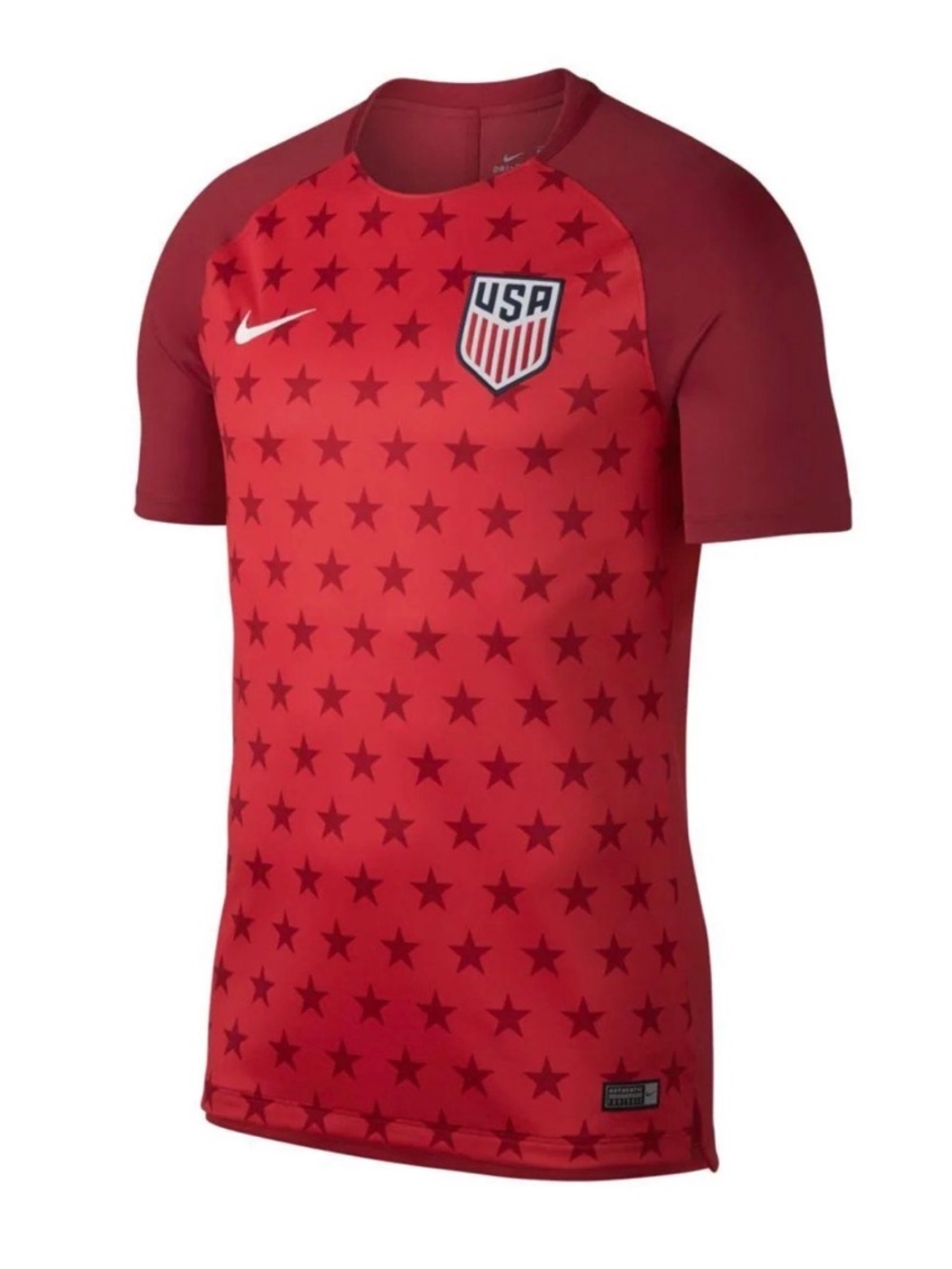 Authentic Nike USA Men Soccer Football Jersey Shirt Red Star Embroidered Logo XL